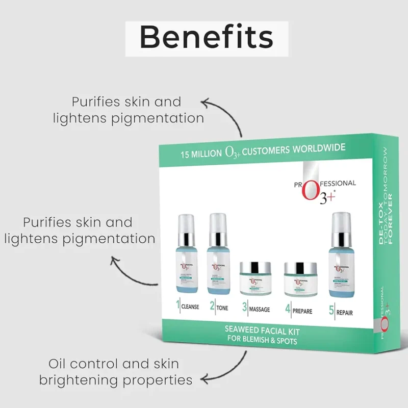 O3+ Seaweed Facial Kit for Oily and Acne prone skin O3+ Seaweed Facial Kit for Oily and Acne prone skin