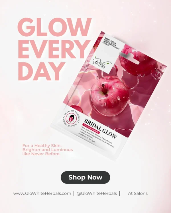 GloWhite Herbals Bridal Glow 6-Step Hydra Facial Kit | Instant Brightening Formula