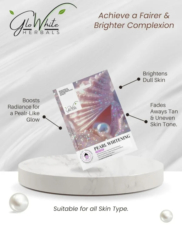 GloWhite Herbals Pearl Whitening 6-Step Hydra Facial Kit | Radiance & Glow