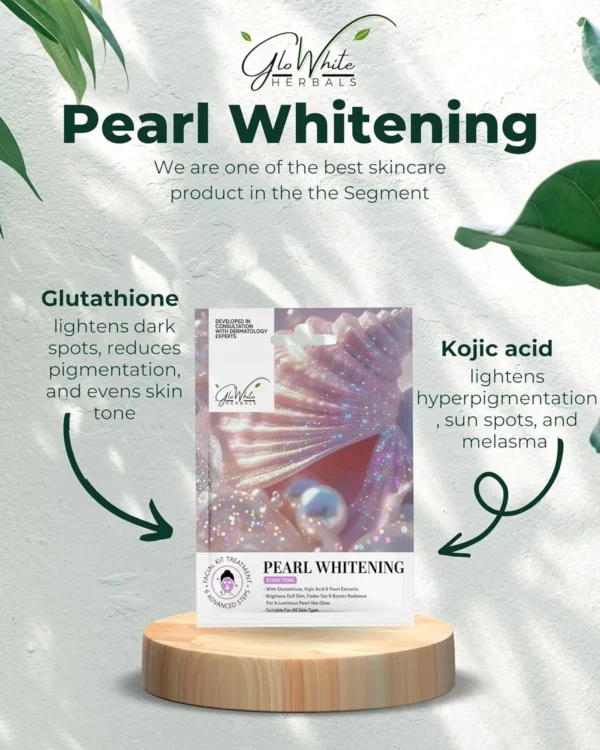 GloWhite Herbals Pearl Whitening 6-Step Hydra Facial Kit | Radiance & Glow