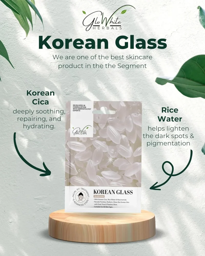 GloWhite Herblas Korean Glass Skin Facial Kit – 6 Step Professional Salon Facial GloWhite Herblas Korean Glass Skin Facial Kit – 6 Step Professional Salon Facial