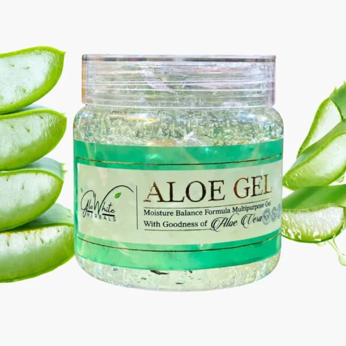 GloWhite Herbals Aloe Vera Gel – Skin & Hair Care with Vitamin E | Hydrating & Soothing | 500ml