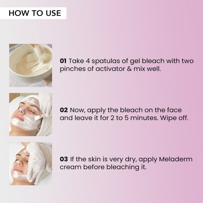 O3+Meladerm Vitamin C Gel Bleach for Lightens Skin & Hair