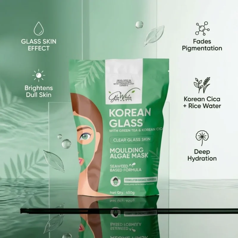 GloWhite Korean Glass Skin Algae Mask | Brightening Face Mask