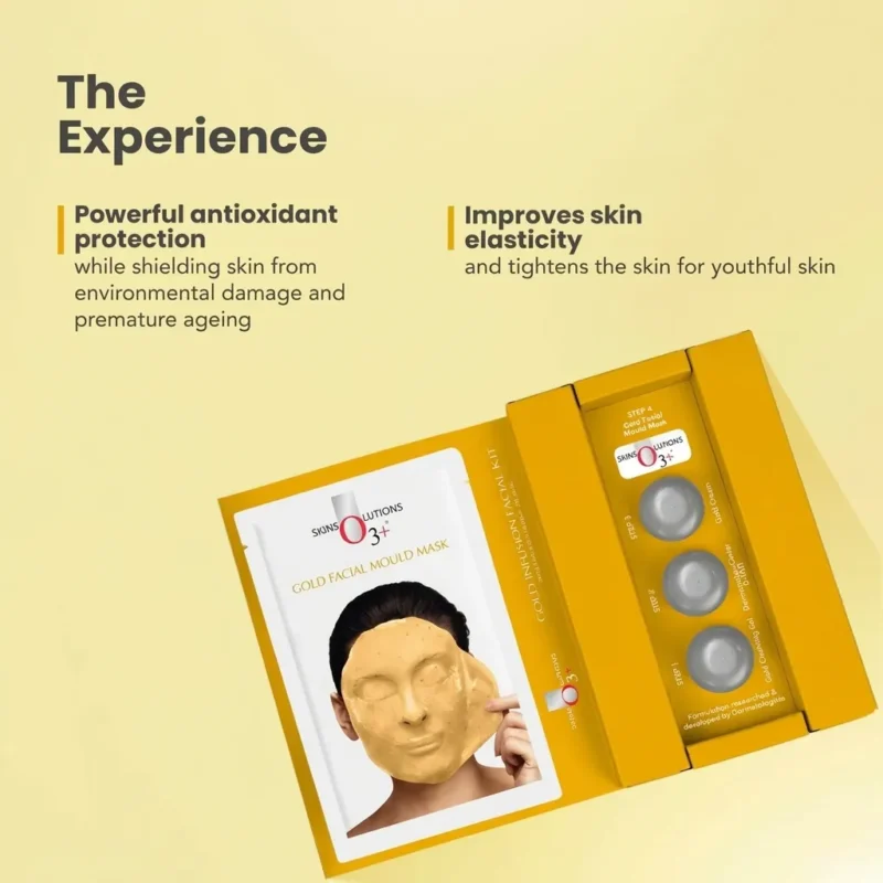 O3+ Gold Infusion Facial Kit – 4-Step Radiance & Glow Kit