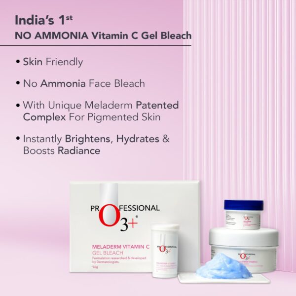 O3+Meladerm Vitamin C Gel Bleach for Lightens Skin & Hair
