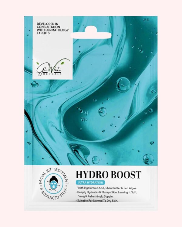 GloWhite Herbals Hydra Boost Hydra Facial Kit – 6 Step | Hydrating Facial for Dry Skin