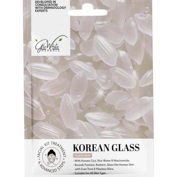 GloWhite Herblas Korean Glass Skin Facial Kit – 6 Step Professional Salon Facial
